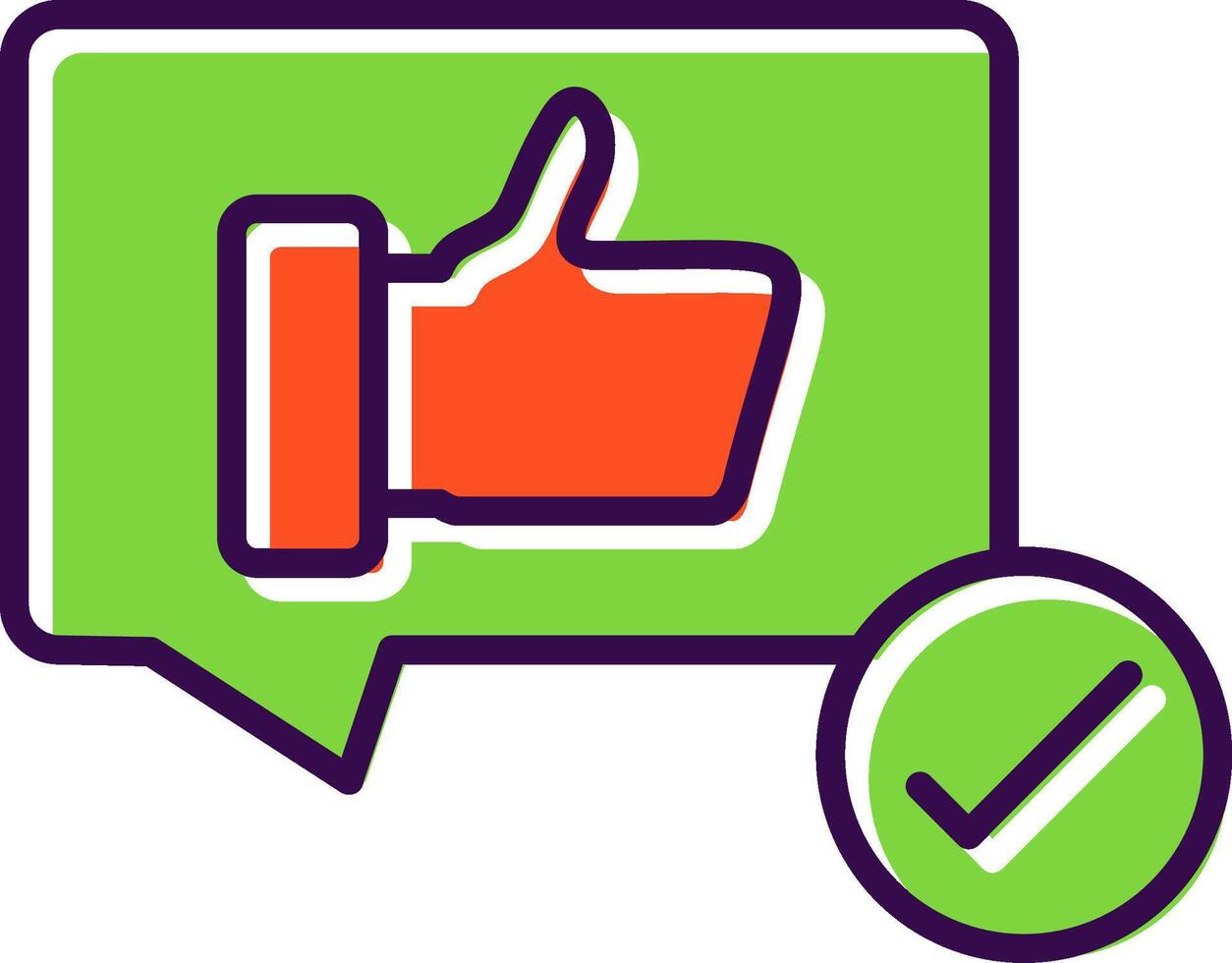Feedback filled Design Icon vector