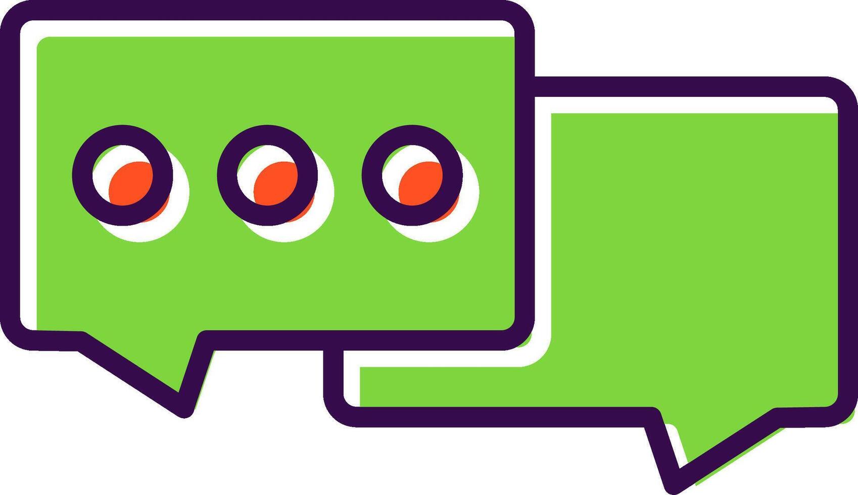 Speech Bubble filled Design Icon vector