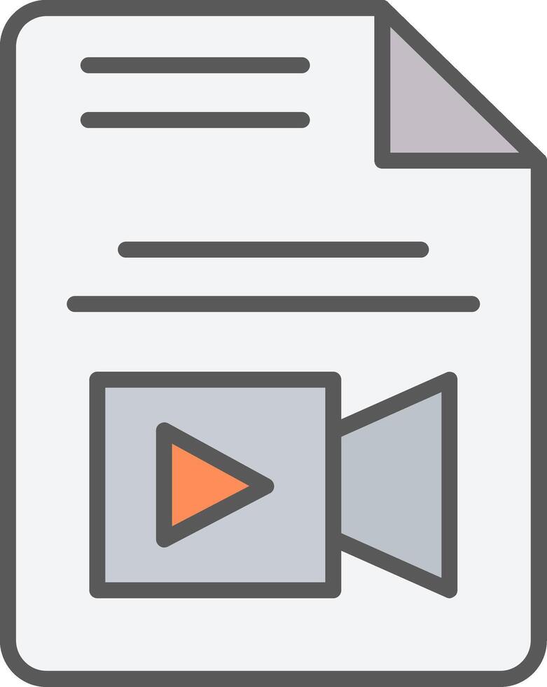 File Line Filled Light Icon vector