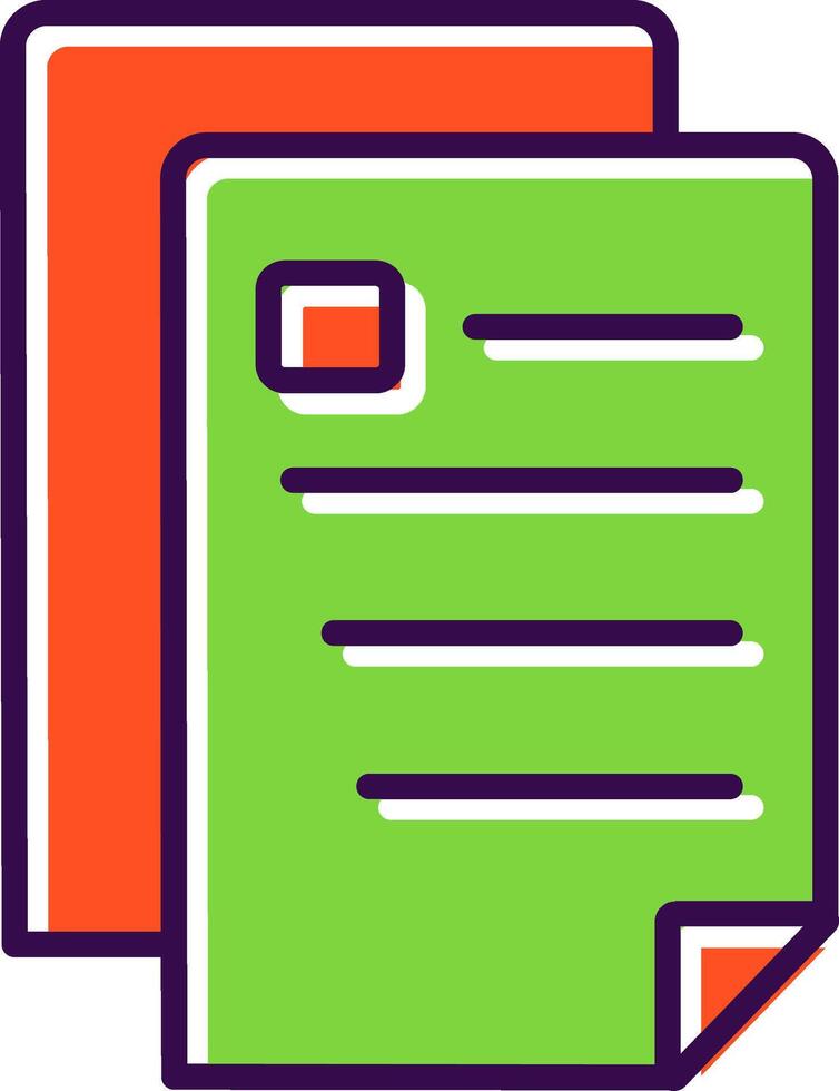 Document filled Design Icon vector