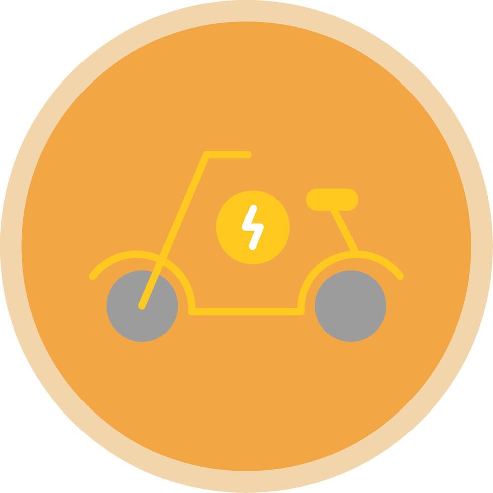 Scooter Flat Multi Circle Icon vector