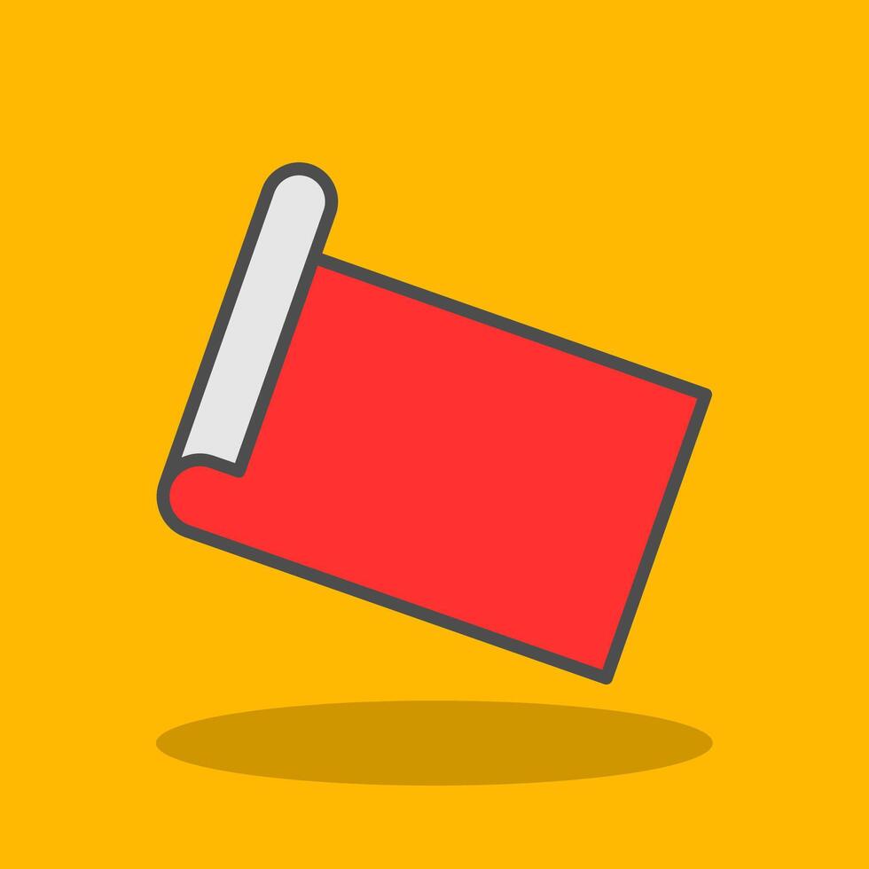 Yoga Mat Filled Shadow Icon vector