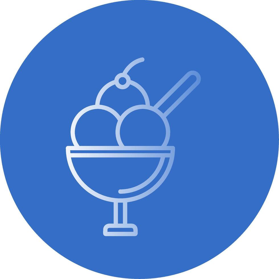 Ice Cream CUP Flat Bubble Icon vector