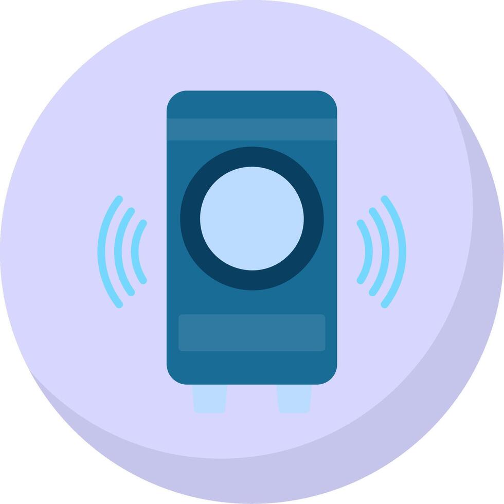 Woofer Flat Bubble Icon vector