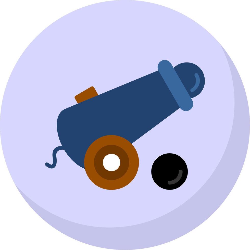 Cannon Flat Bubble Icon vector