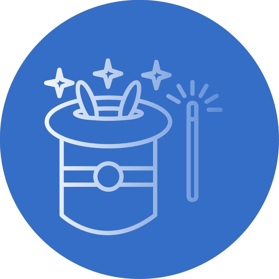 Magic Hat Flat Bubble Icon vector