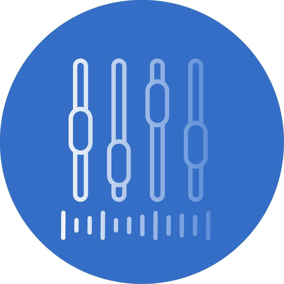 Music Bars Flat Bubble Icon vector