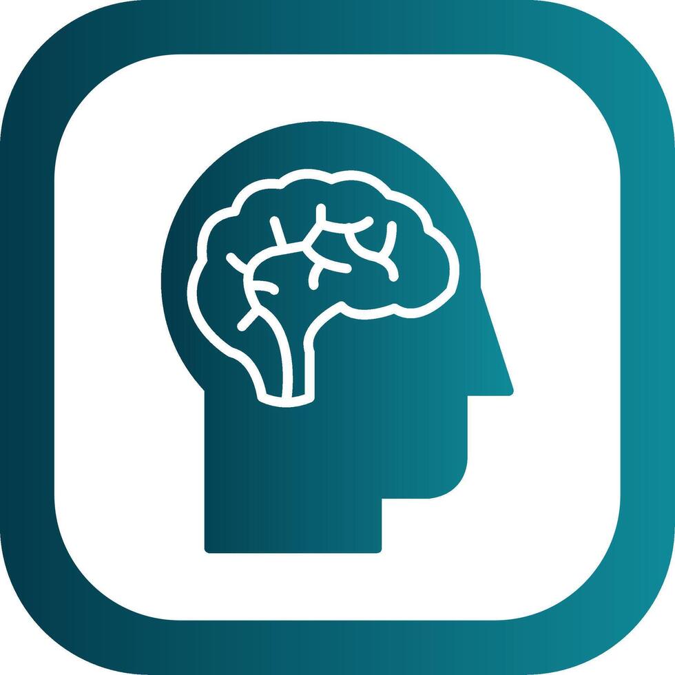 Neurology Glyph Gradient Corner Icon vector