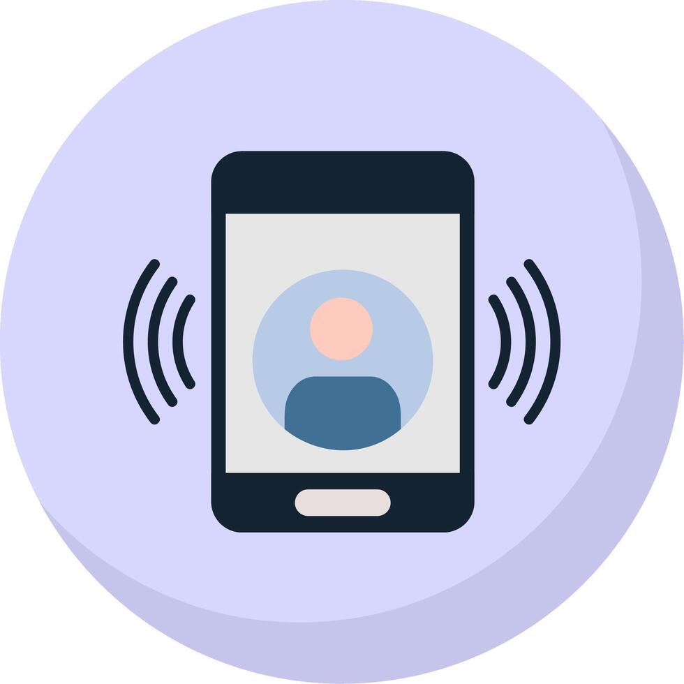 Call Flat Bubble Icon vector