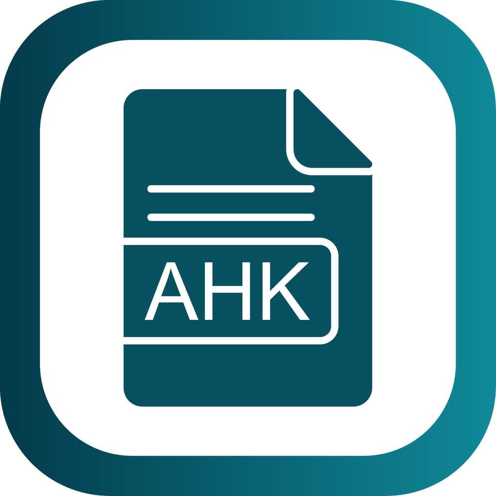 AHK File Format Filled Yellow Icon vector