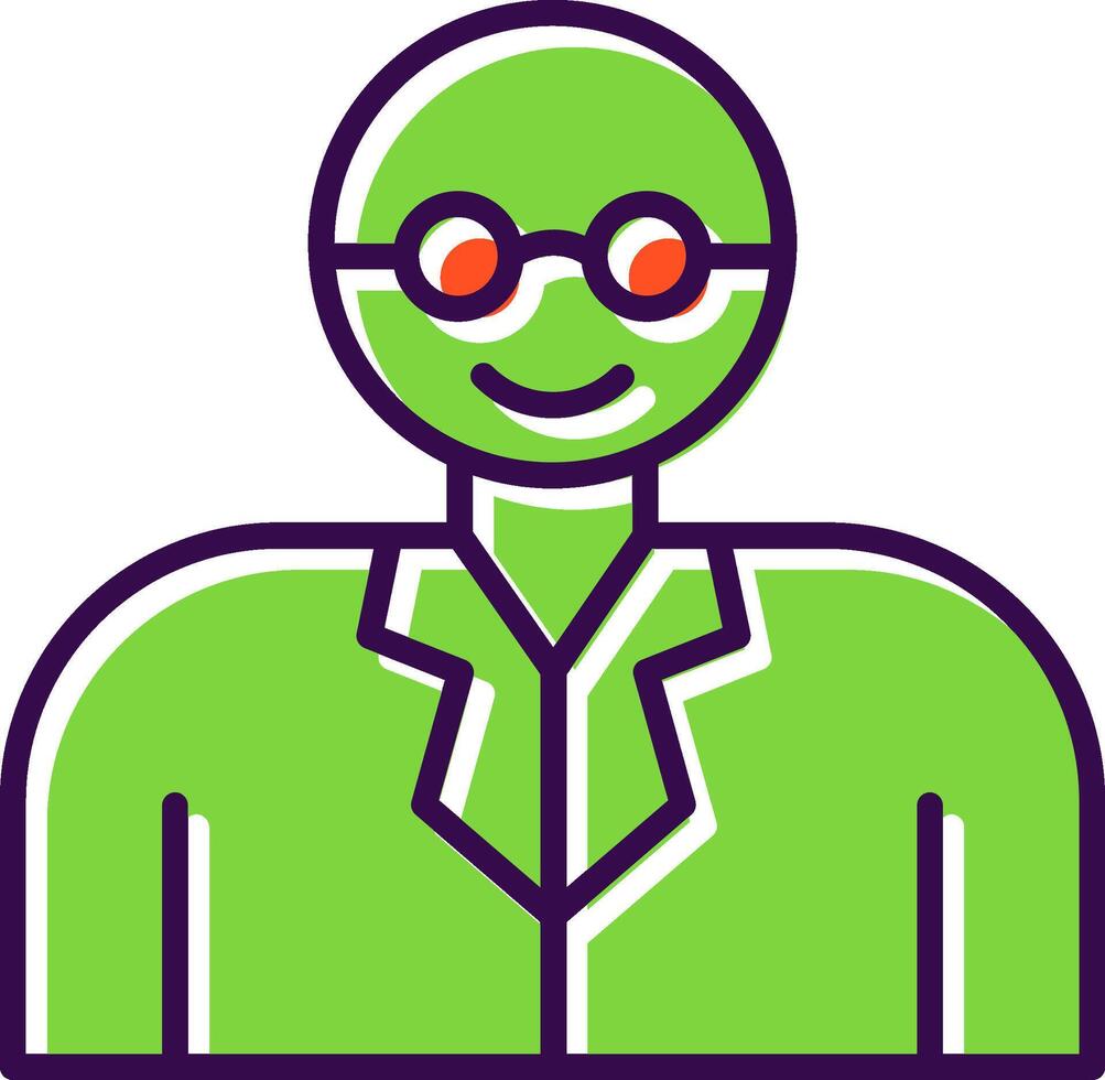 Professor filled Design Icon vector