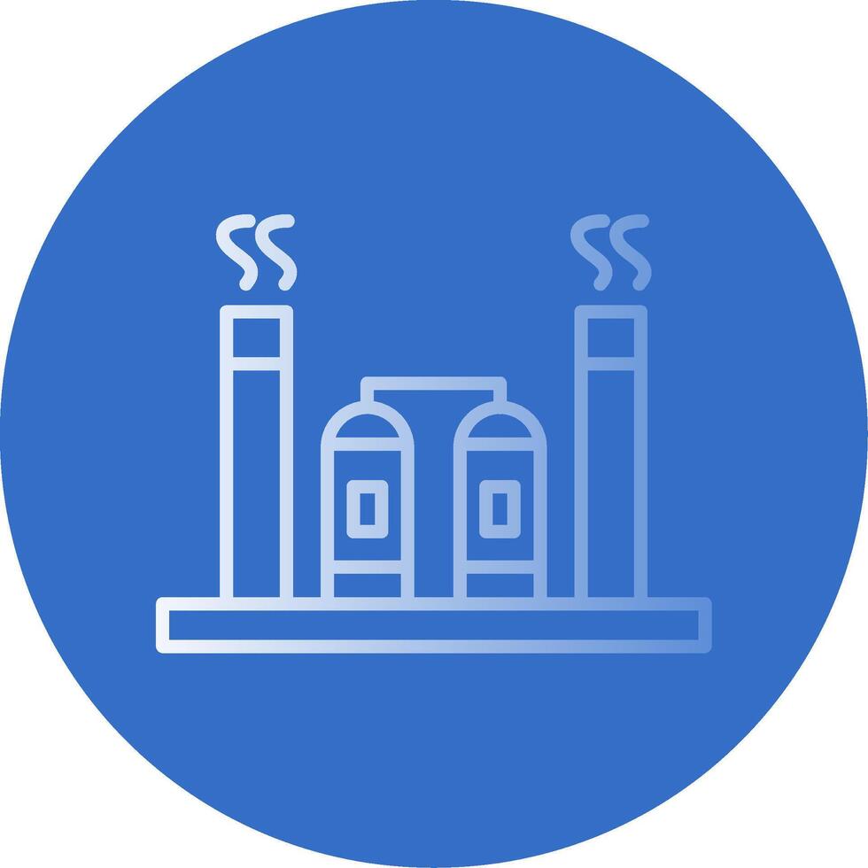 Oil Refininery Flat Bubble Icon vector