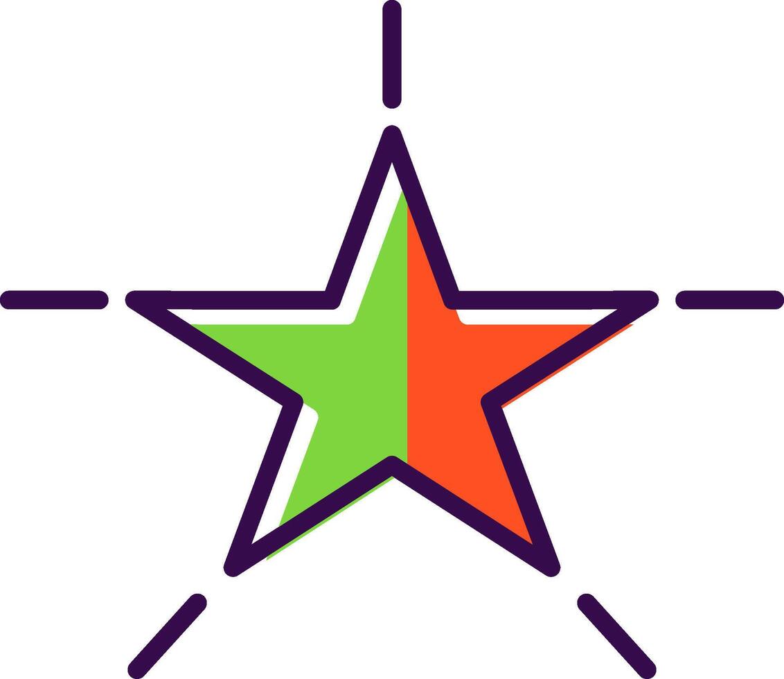 Star filled Design Icon vector