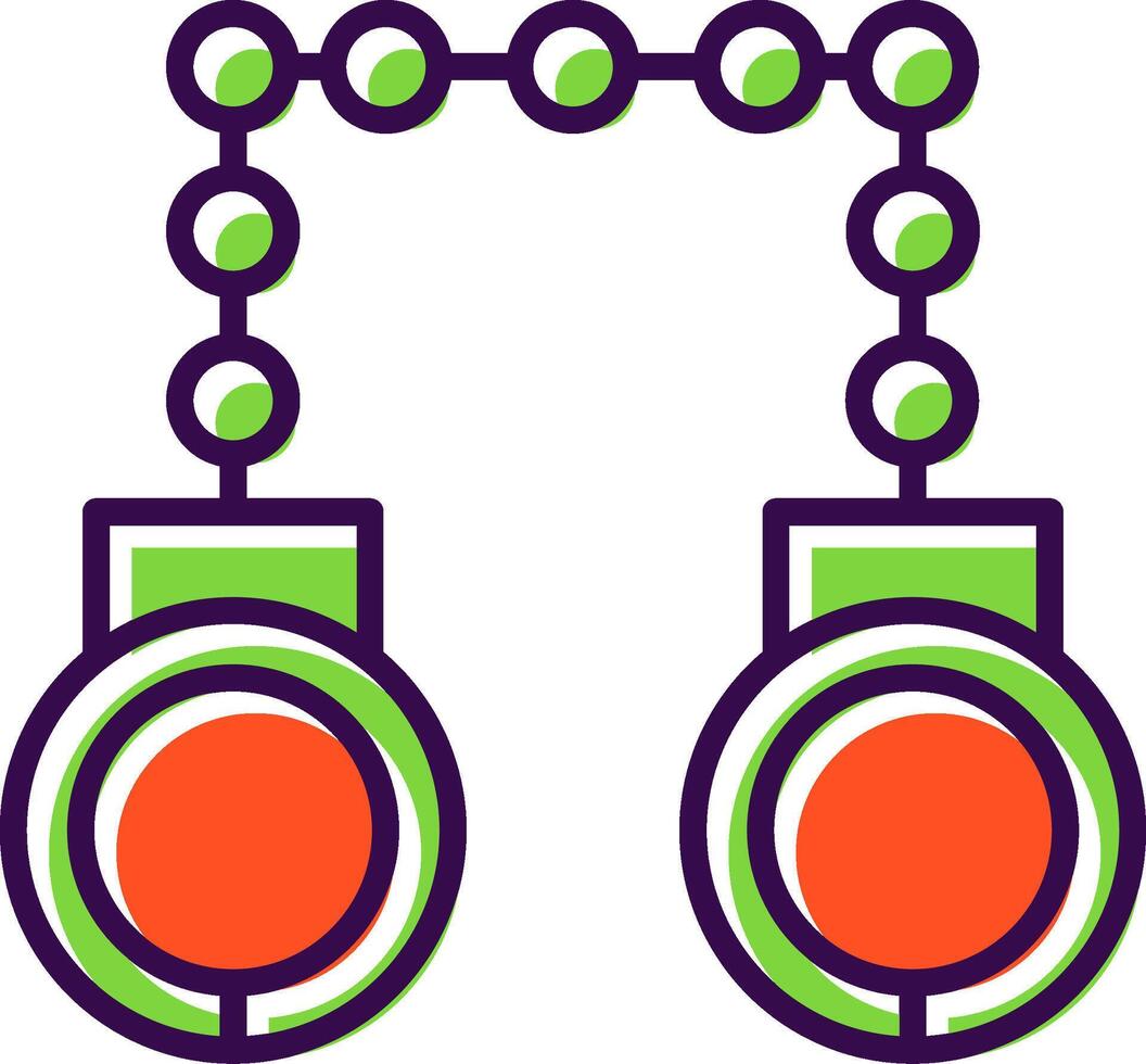 Hand Cuffs filled Design Icon vector