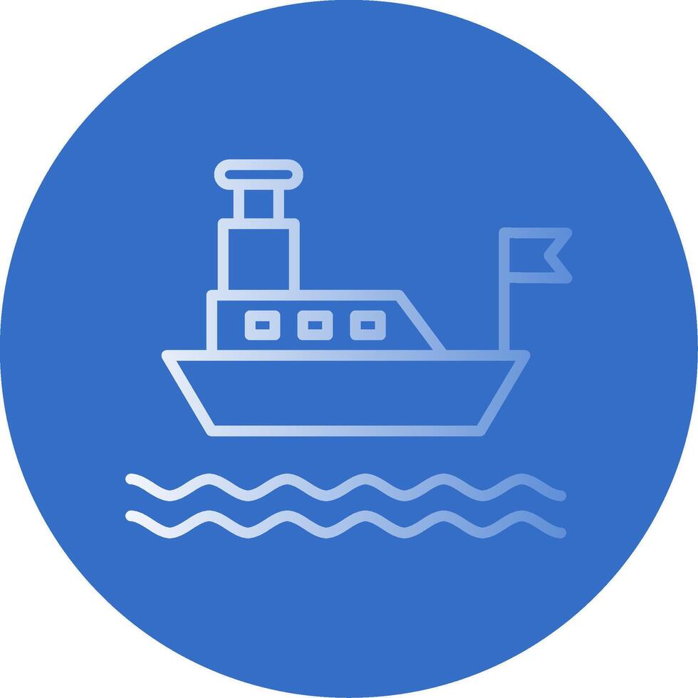 Ferry Flat Bubble Icon vector