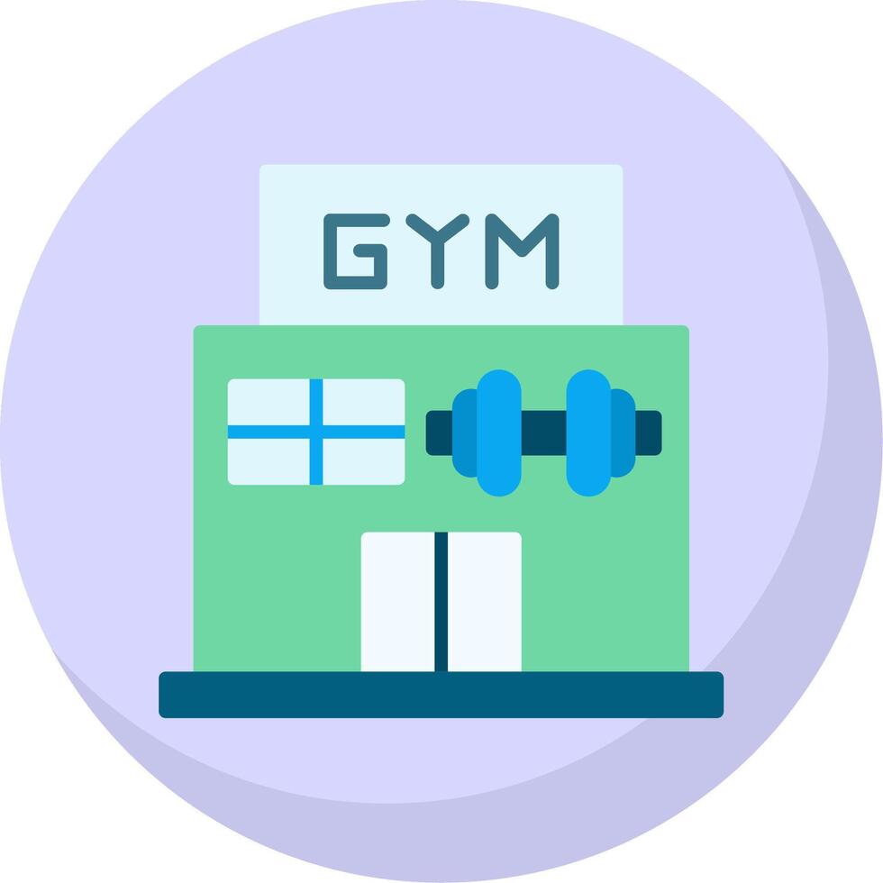 Gym Flat Bubble Icon vector