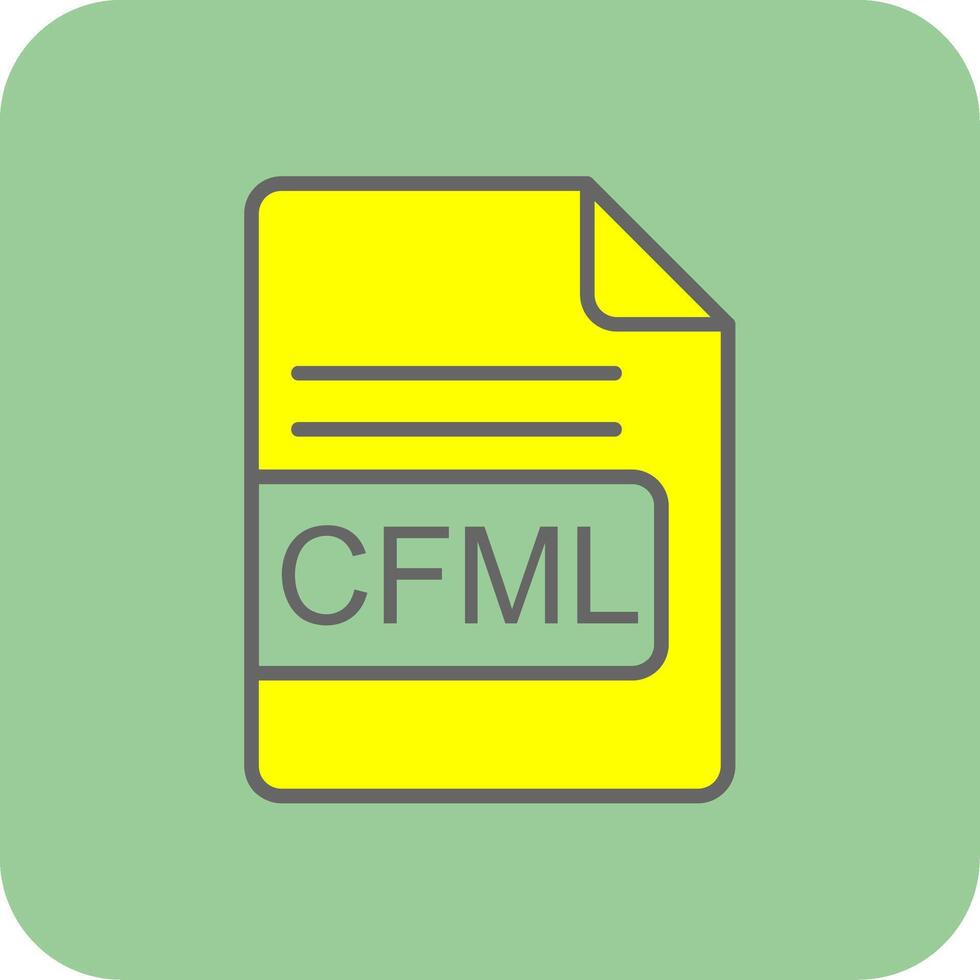 cfml archivo formato lleno amarillo icono vector