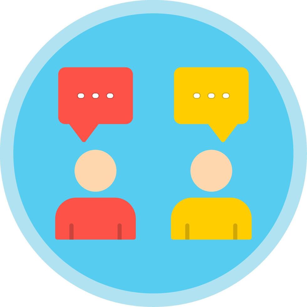 Mentor Flat Multi Circle Icon vector