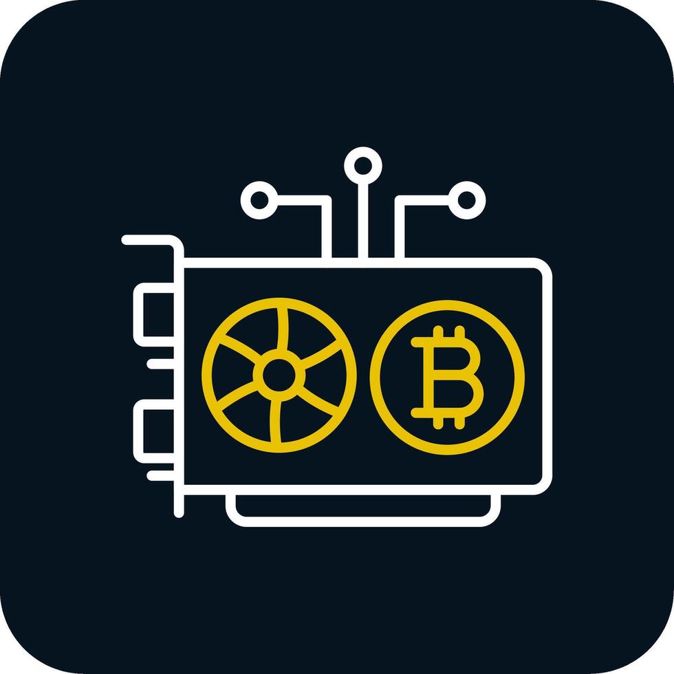 Mining Rig Line Red Circle Icon vector