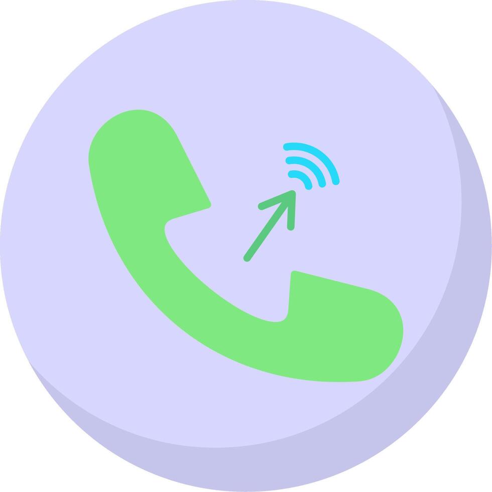 Phone Call Flat Bubble Icon vector