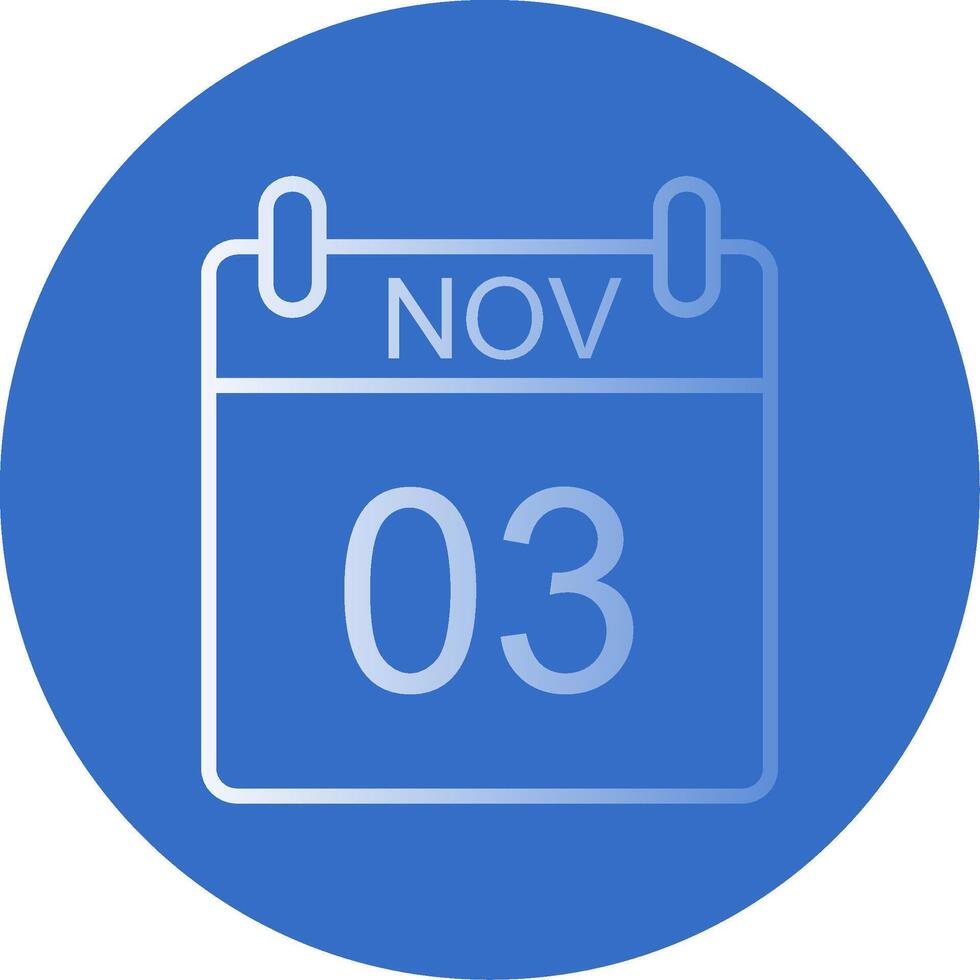November Flat Bubble Icon vector