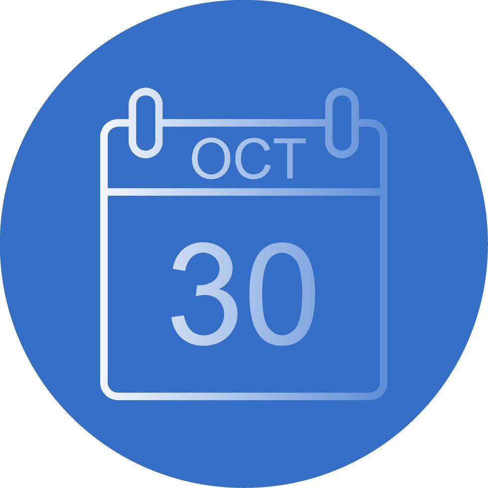 October Flat Bubble Icon vector