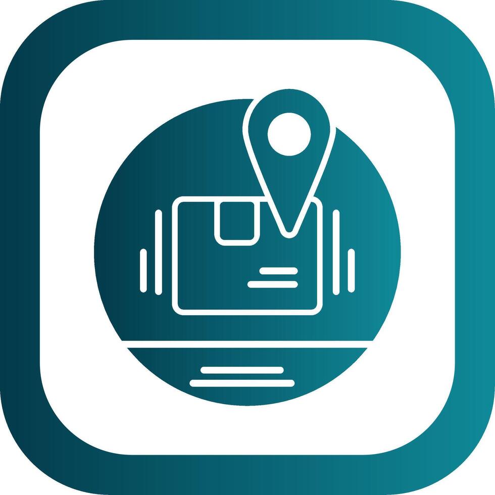 Order Tracking Glyph Gradient Corner Icon vector