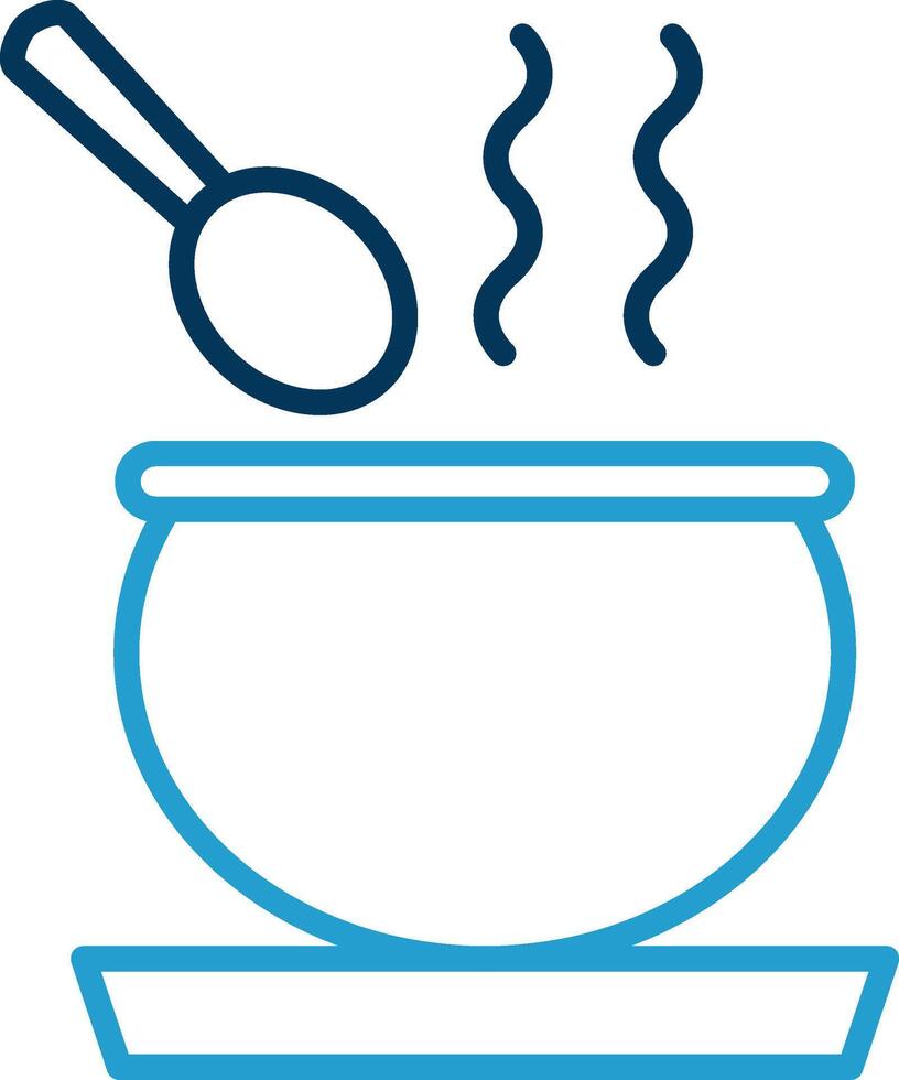 Soup Line Blue Two Color Icon vector