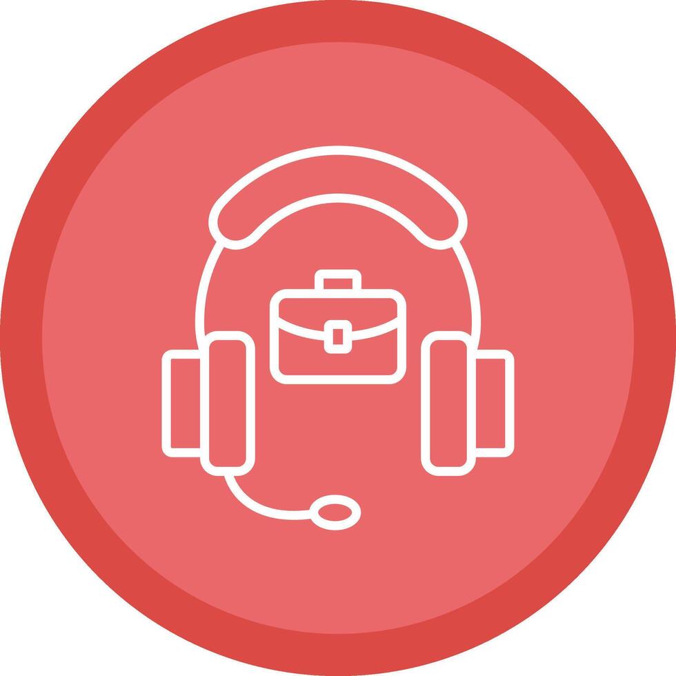 Support Line Multi Circle Icon vector