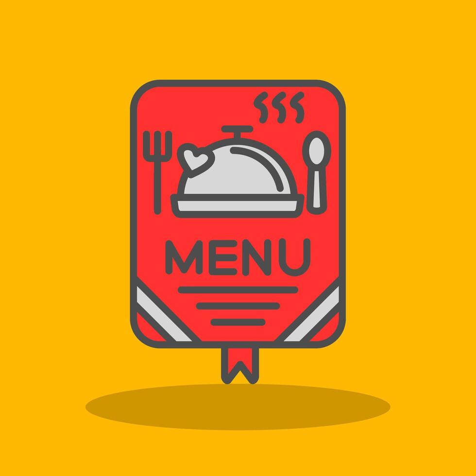 Menu Filled Shadow Icon vector