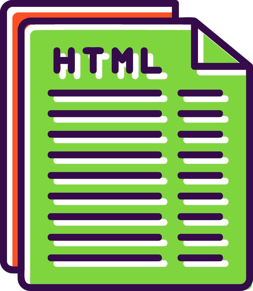 Html File filled Design Icon 44060214 Vector Art at Vecteezy
