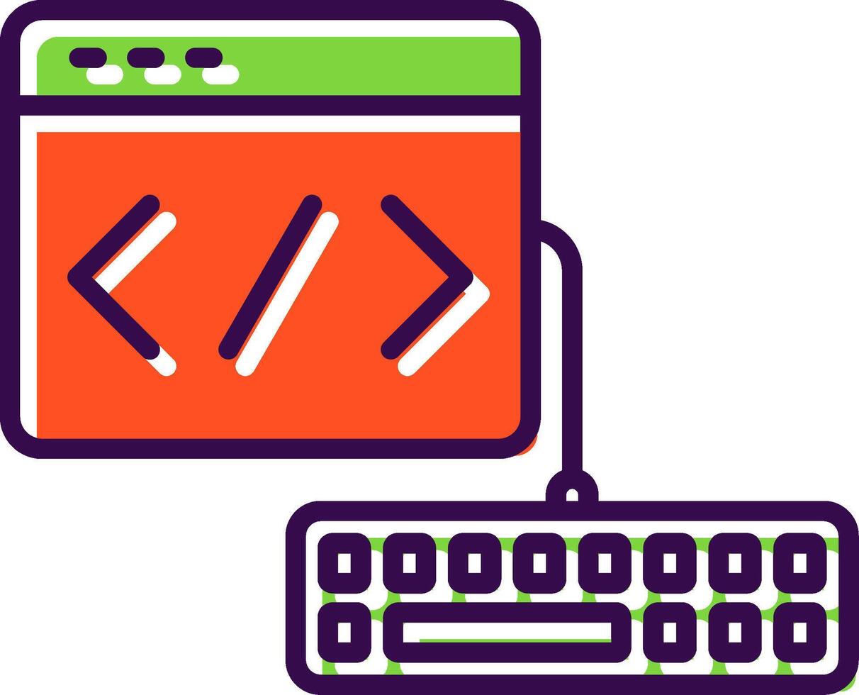 Web Development filled Design Icon vector