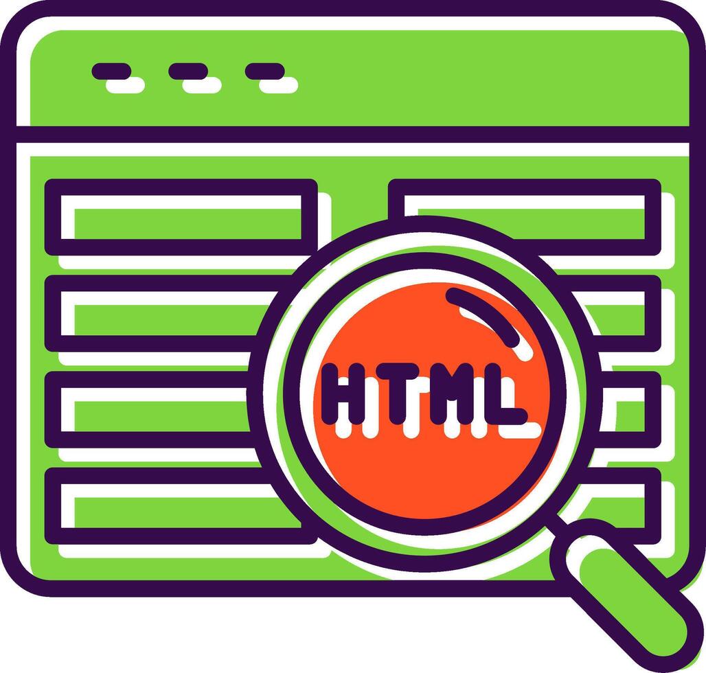 Code Review filled Design Icon vector