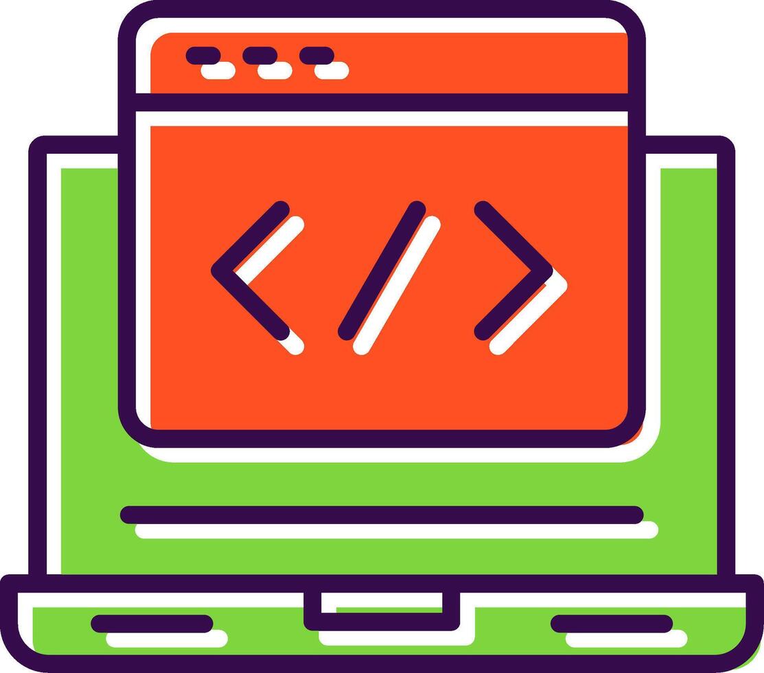 Web Development filled Design Icon vector