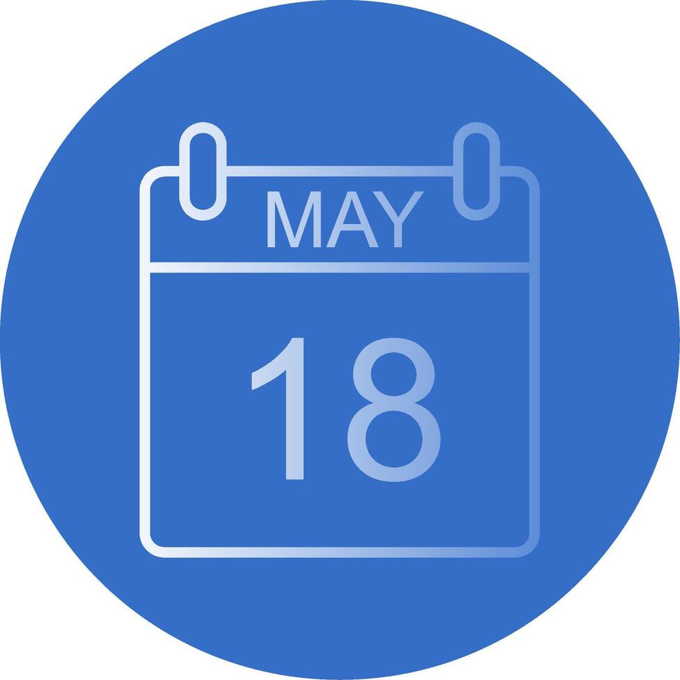 May Flat Bubble Icon vector