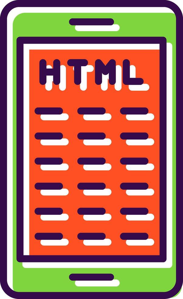 Mobile Coding filled Design Icon vector