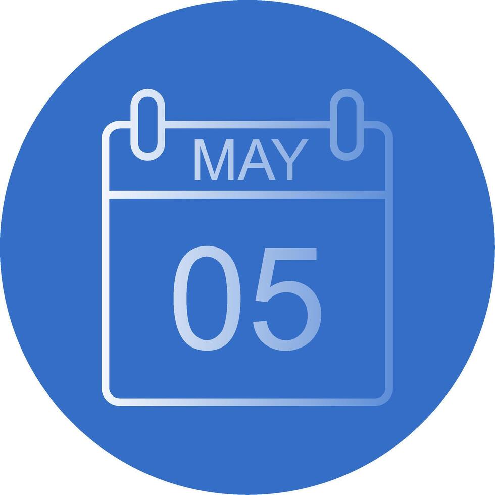 May Flat Bubble Icon vector