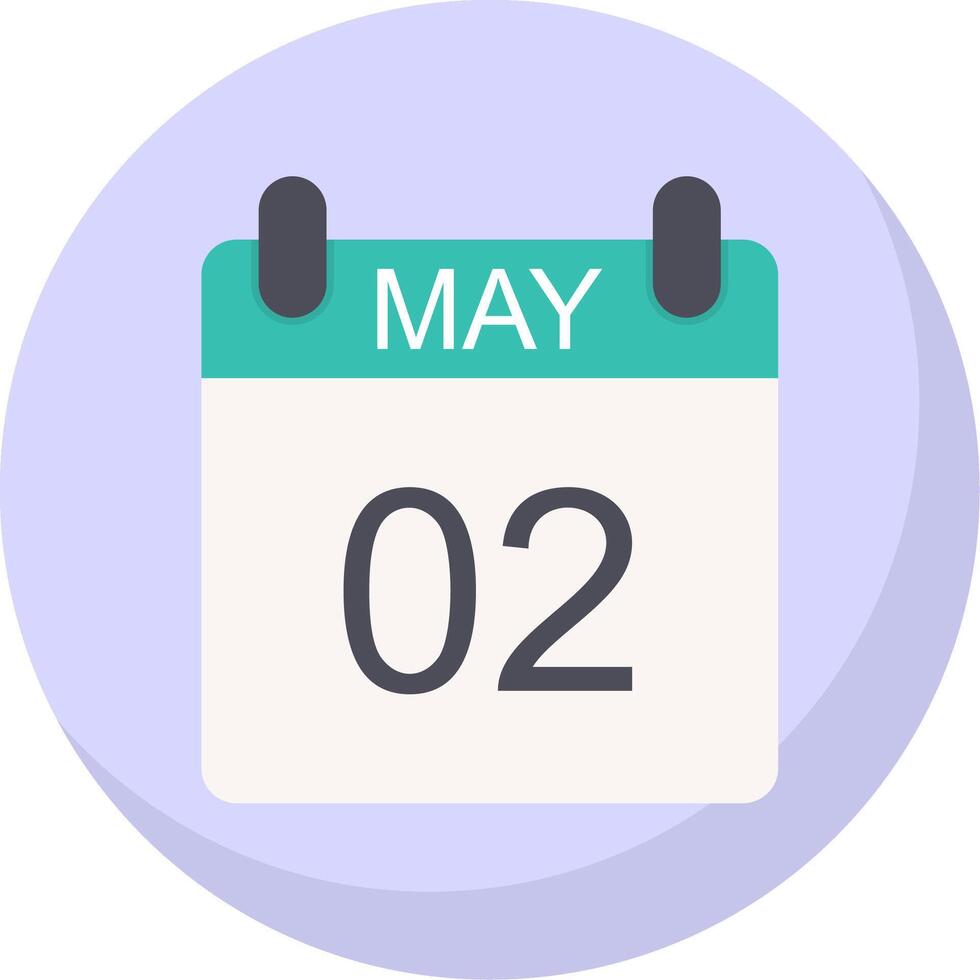 May Flat Bubble Icon vector