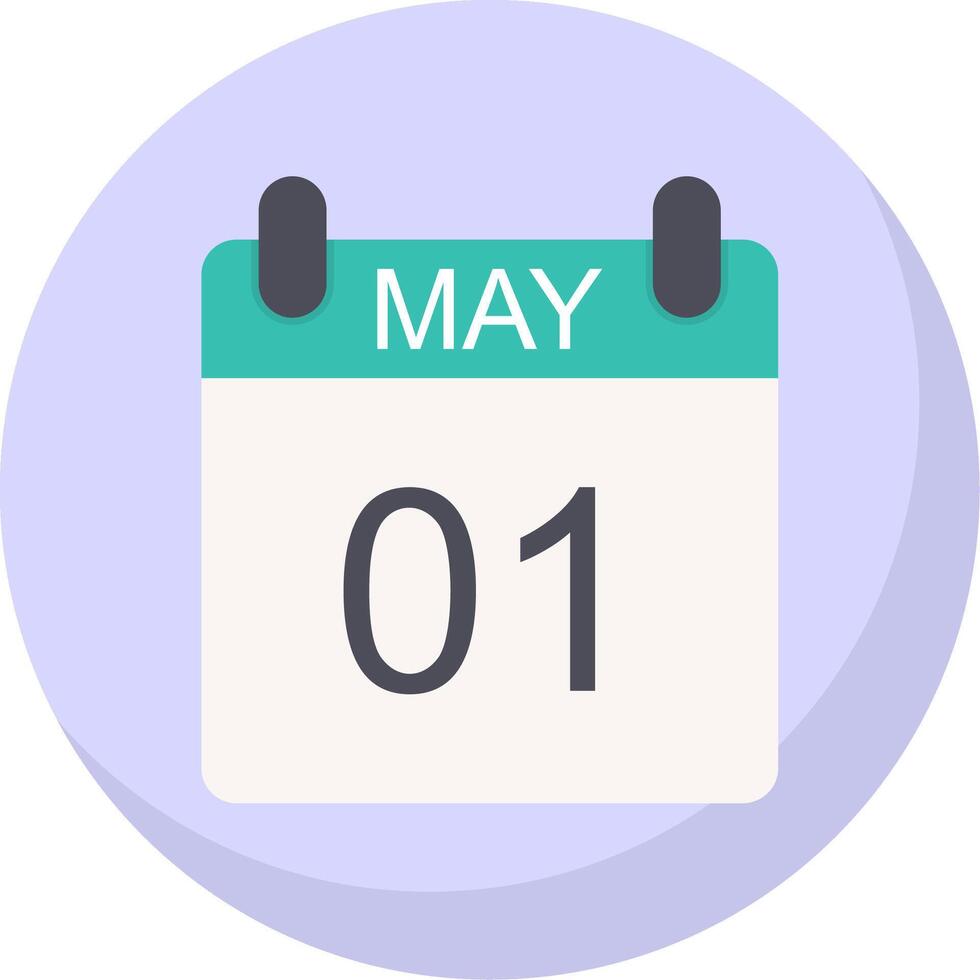 May Flat Bubble Icon vector