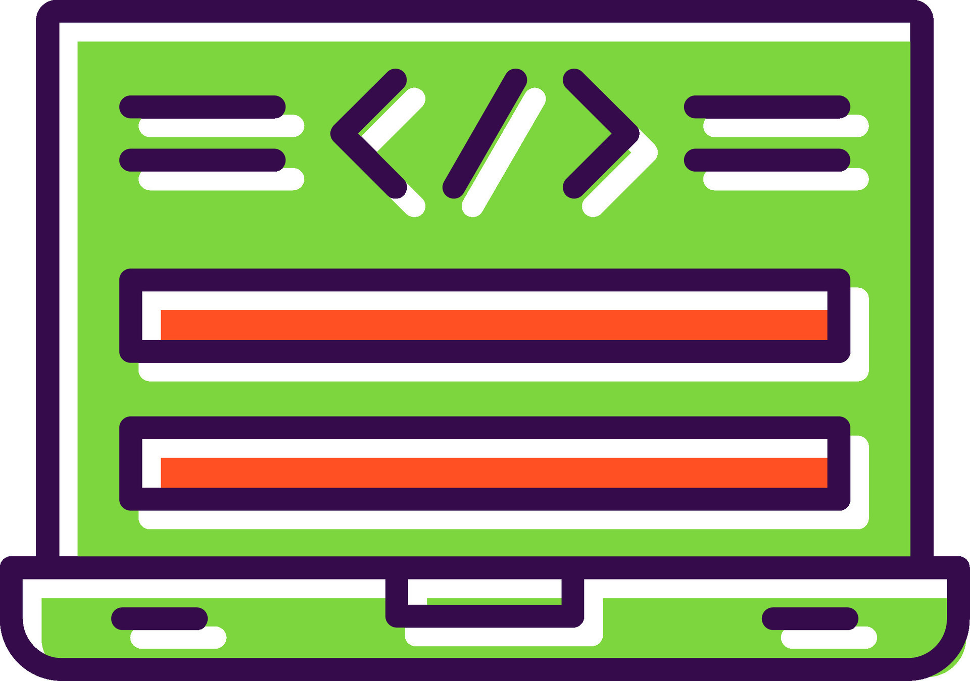 Html Code filled Design Icon 44060275 Vector Art at Vecteezy