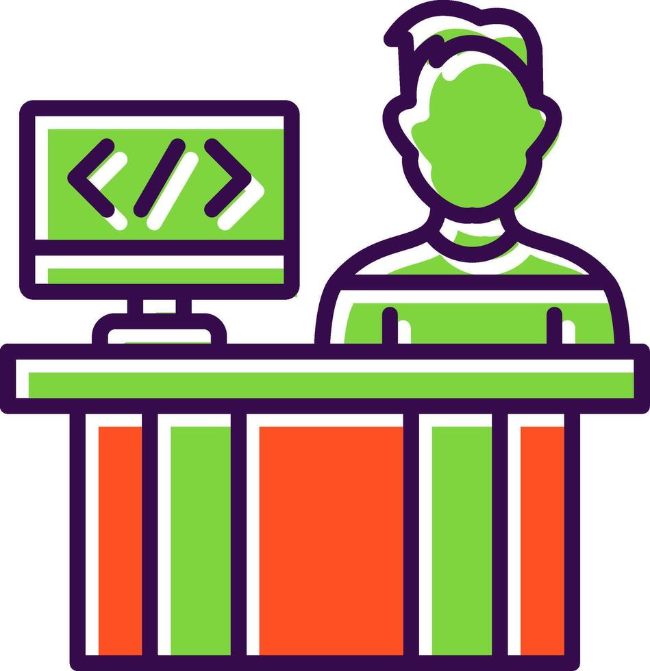 Programmer filled Design Icon vector