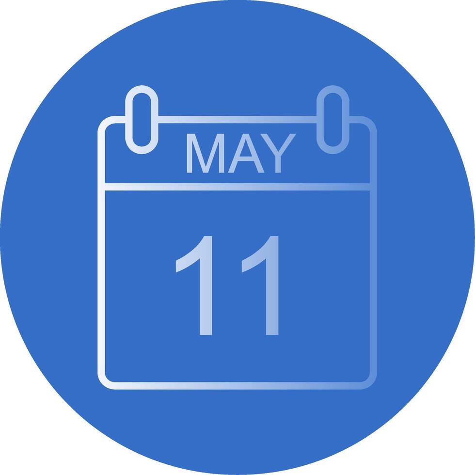 May Flat Bubble Icon vector
