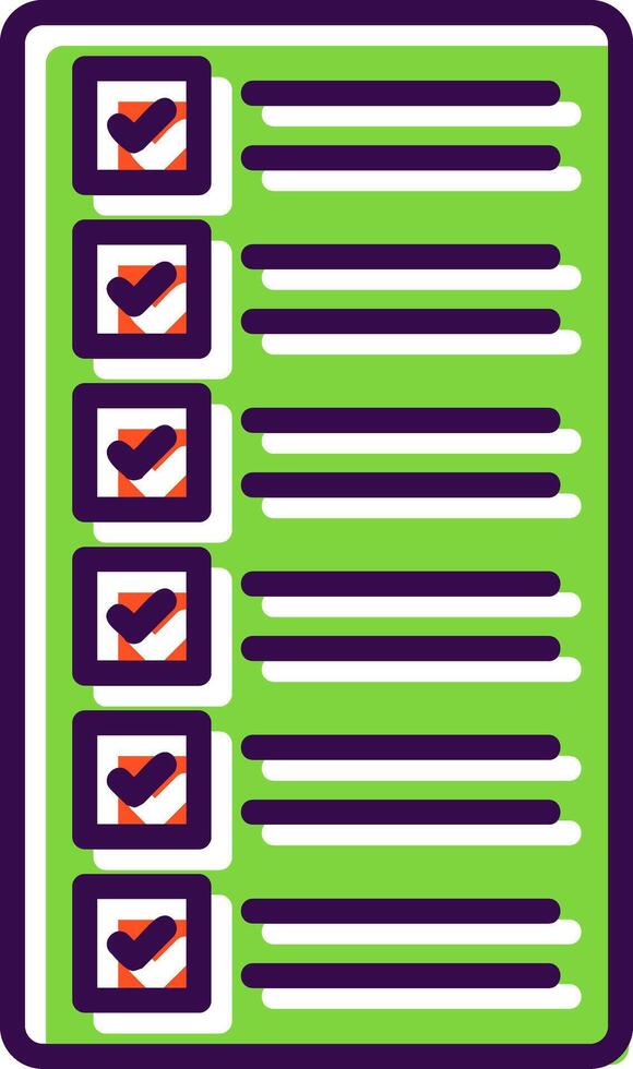 List filled Design Icon vector