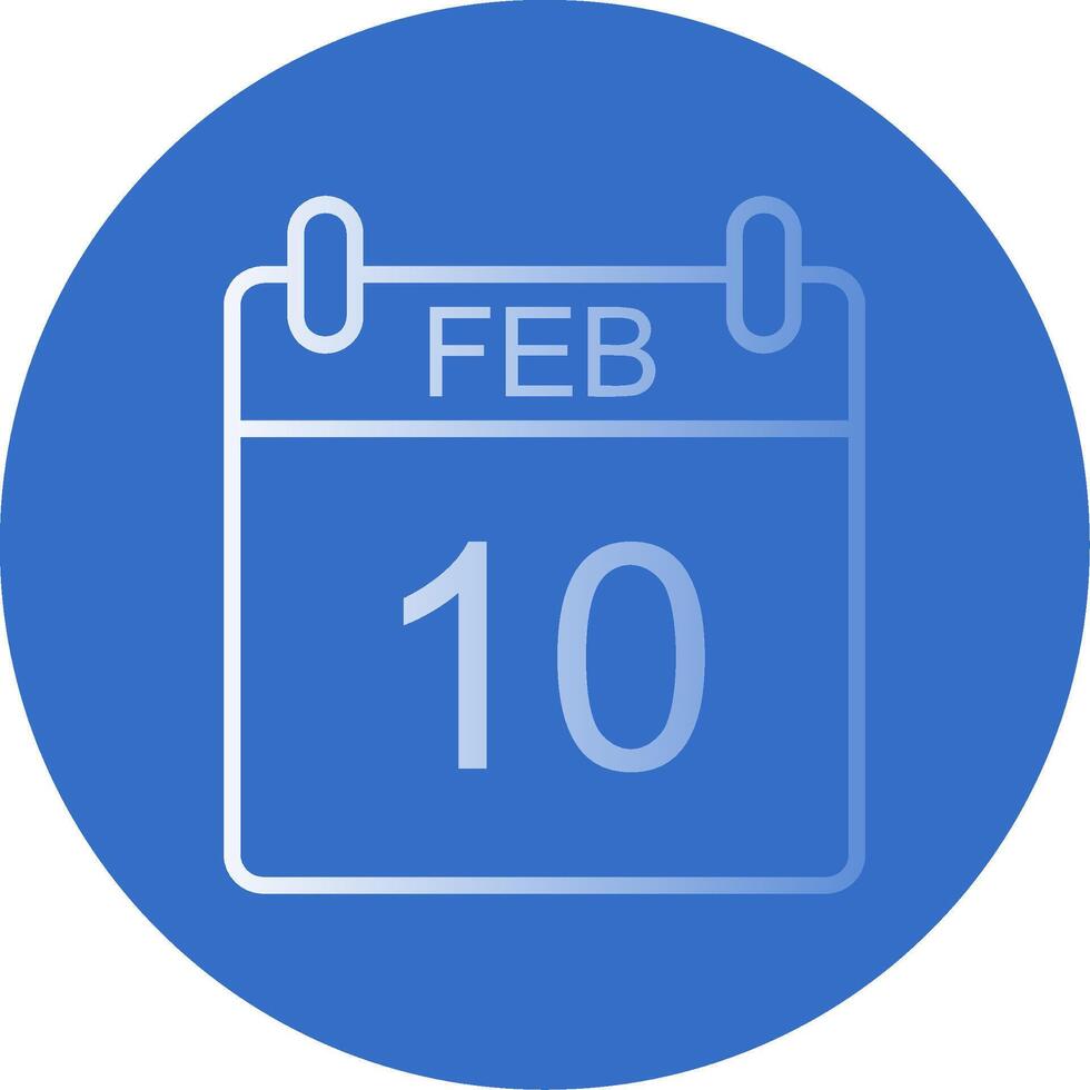 February Flat Bubble Icon vector