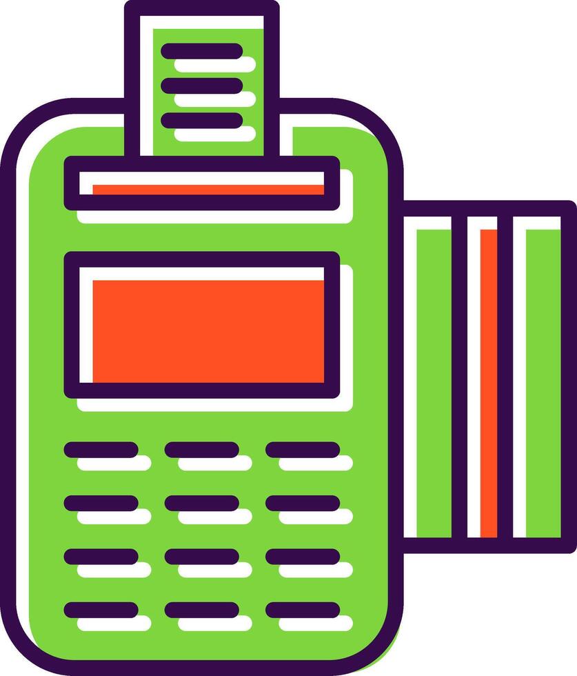 Pos Terminal filled Design Icon vector