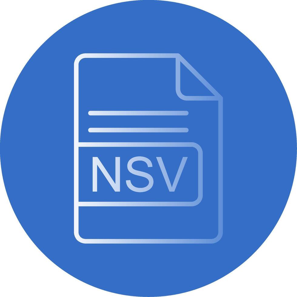 NSV File Format Flat Bubble Icon vector