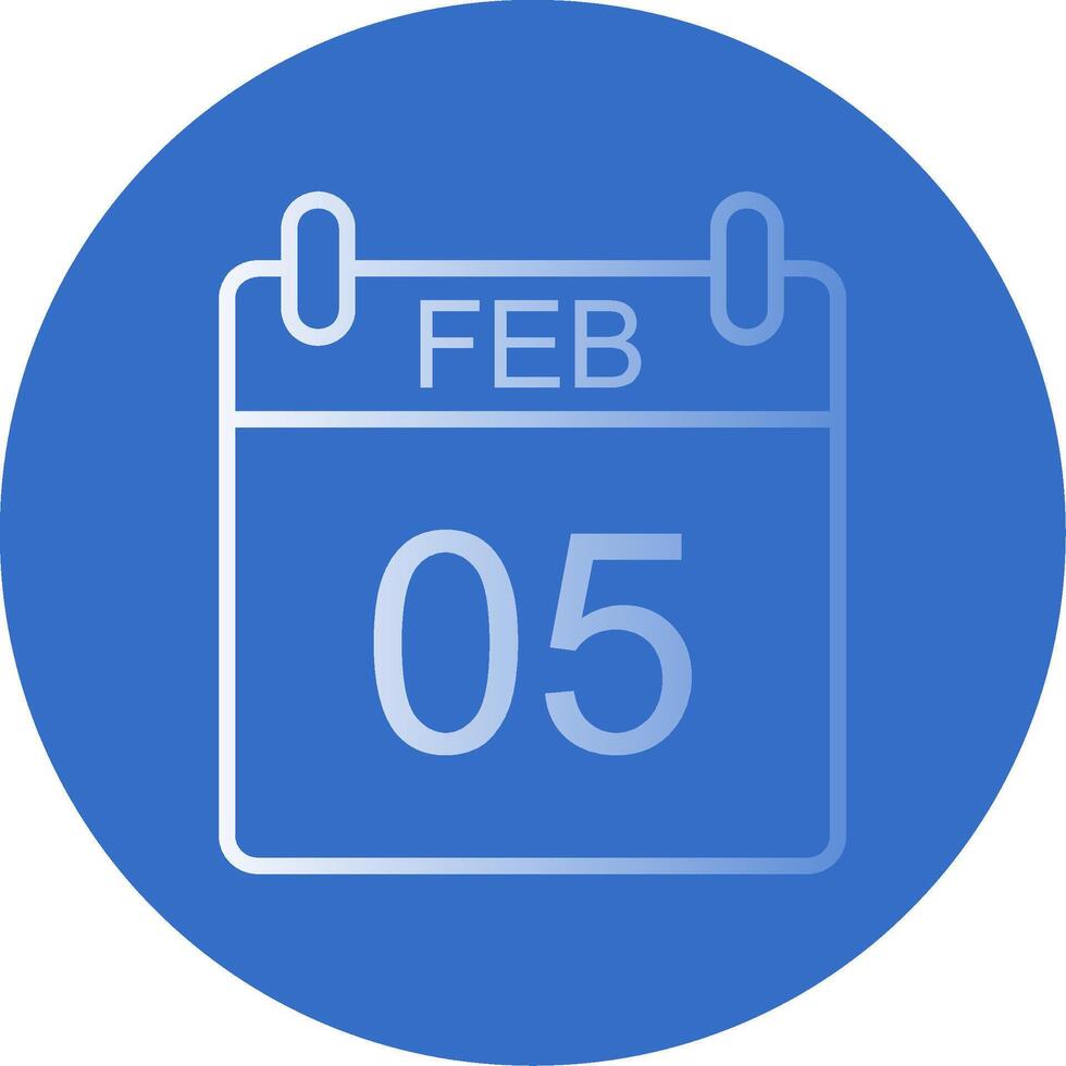 February Flat Bubble Icon vector