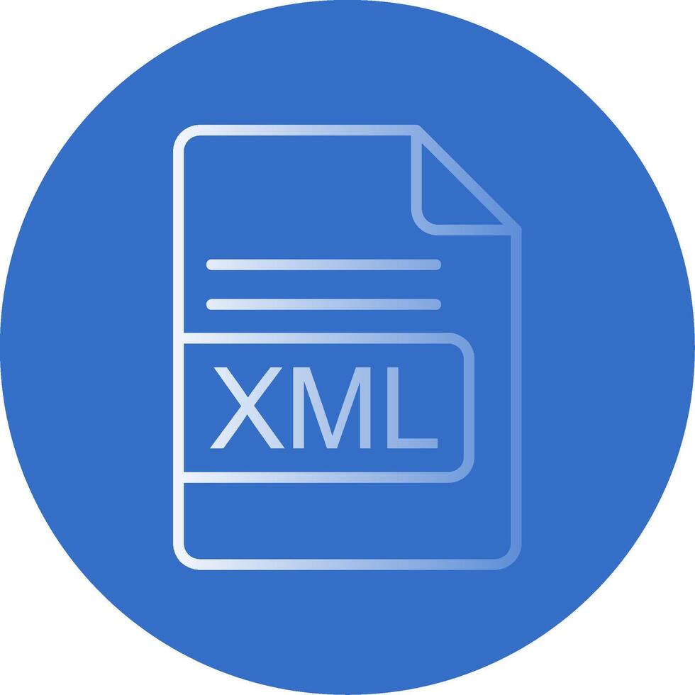 XML File Format Flat Bubble Icon vector