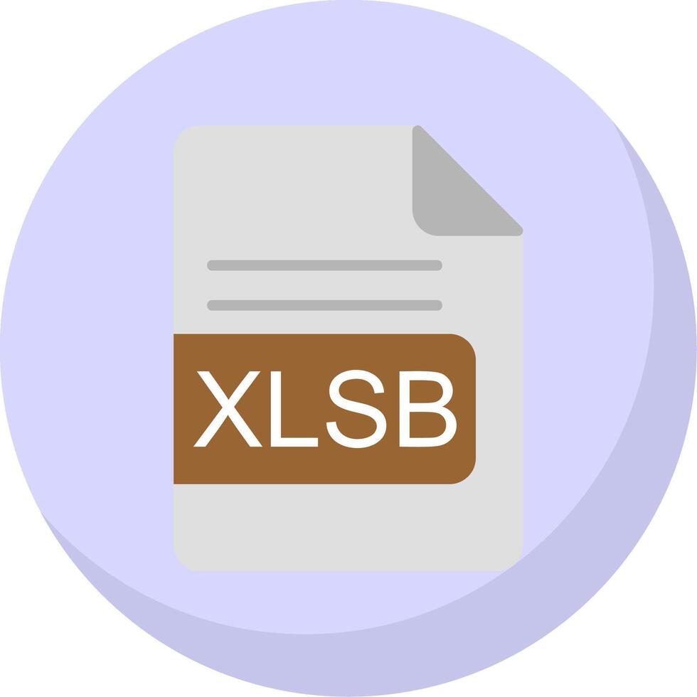 XLSB File Format Flat Bubble Icon vector