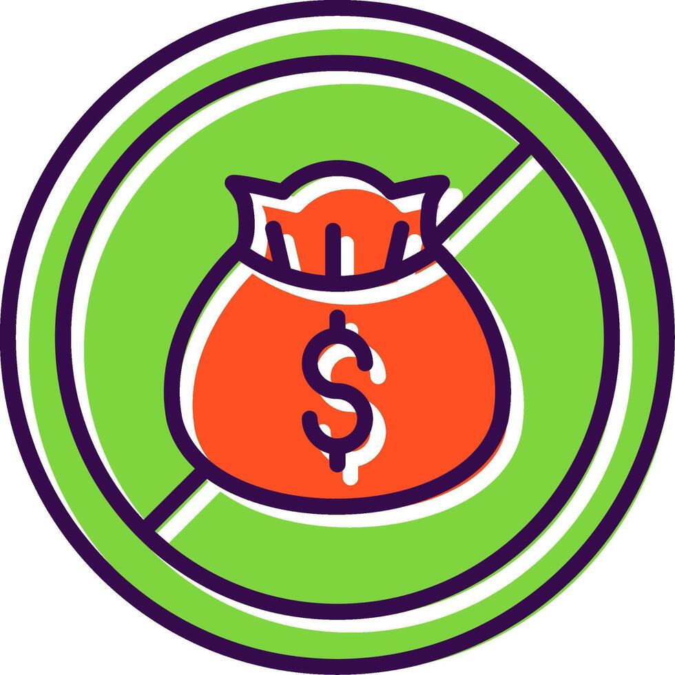 No Money filled Design Icon vector